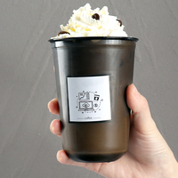 Gobelets en plastique à paroi simple pour pouding, 8oz, 12oz, 16oz, en PET de qualité alimentaire avec couvercles plats ou bombés, vente en gros pour glaces et poudings