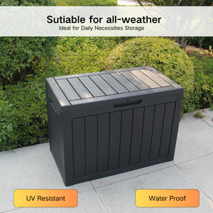 Klaar voor verzending: All-weather upgrade plastic tuinmeubilair, buiten opbergkast, terraskist met zitgedeelte en opbergorganizer - Product Image 4