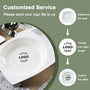 Assiettes <span class=keywords><strong>de</strong></span> dîner personnalisées en <span class=keywords><strong>porcelaine</strong></span> à bord doré, écologiques, design nordique, en <span class=keywords><strong>porcelaine</strong></span> fine blanche pour services hôteliers - Product Image 3