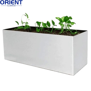Grande jardinière rectangulaire en métal Pots <span class=keywords><strong>de</strong></span> fleurs <span class=keywords><strong>de</strong></span> jardin Boîtes en métal Pots <span class=keywords><strong>de</strong></span> fleurs <span class=keywords><strong>de</strong></span> jardin extérieurs - Product Image 5