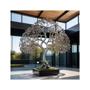 스테인레스 스틸 금속 나무 조각 대형 야외 정원 풍경