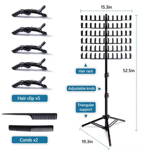 Wholesale Cheap Salon Hair <b>Extension</b> Display Rack Portable Adjustable Braiding Stand Hair <b>Braid</b> Rack Tool - Product Image 5