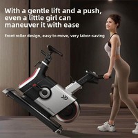 Vélo de fitness à résistance magnétique F7 avec transmission par chaîne, charge maximale de 150 kg, pour usage domestique, exercice silencieux intelligent pour la perte de poids