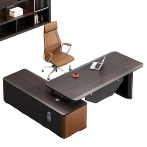 Meubles de bureau élégants et luxueux, bureau de direction moderne et simple, bureau de patron, bureau de président, bureau en panneaux de bois - Product Image 2