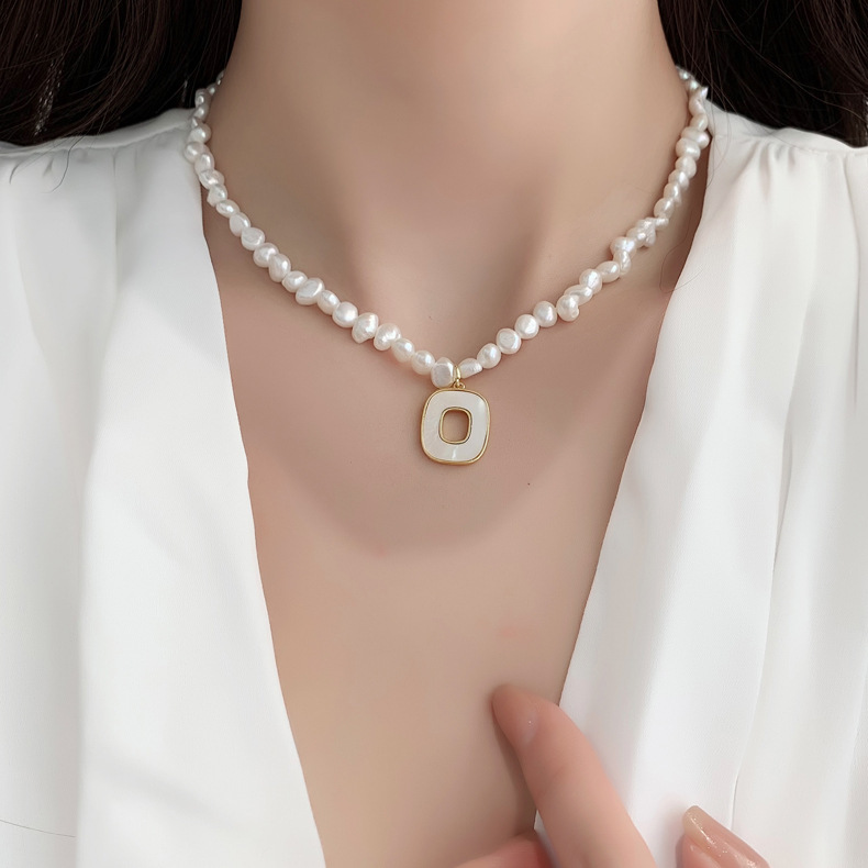 Savlano Collar De Perlas Blancas Naturales Barrocas Cultivad