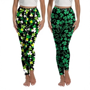 Meiyang <b>Seamless</b> Custom Printed High Waist Yoga <b>Leggings</b> Pockets Anti-Bacterial Breathable Spandex/Polyester Fabric Floral Print - Product Image 2