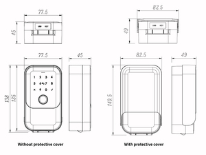 Szmyq Nhà Thông Minh IP66 Không Thấm Nước <span class=keywords><strong>Key</strong></span> An Toàn Di Động Điện Tử Di Động Hộp Khóa Thông Minh Vân Tay Thẻ Kỹ Thuật Số Tuya - Product Image 6