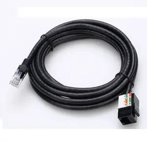 6类梯形插孔网络电缆RJ45 6类梯形尾纤插孔黑白