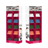 Présentoir de vêtement en papier carton personnalisé pour magasin de supermarché magasin de détail présentoir de vêtements avec écharpe