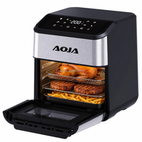 Friteuse à air visible 8L pour la maison, 1800W, panneau numérique, arrêt automatique, voyant lumineux, compatible lave-vaisselle, cuve intérieure antiadhésive
