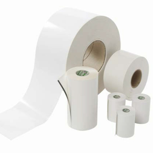 Doublure thermique directe <span class=keywords><strong>Blackmark</strong></span> blanc sans étiquette autocollant de code à barres rouleaux d'étiquettes d'étagère de supermarché pour imprimante Honeywell Epson Zebra - Product Image 1