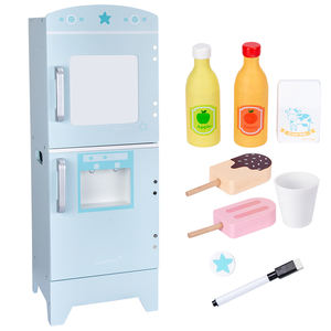 Brinquedos de Cozinha Estilo Quente Simulação Casa de Brincar Cozinha de Madeira Sólida Rosa Brinquedo Refrigerador Conjuntos de Cozinha Montessori Brinquedos Educativos - Product Image 2