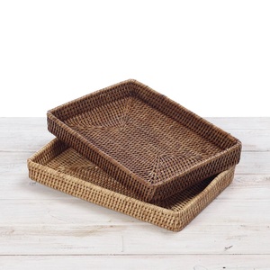 Plateau rectangulaire en rotin mini, écologique, en gros, du Vietnam, pour servir, décoratif, salle de bain, couleur personnalisée - Product Image 5