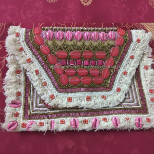 Guru Kirpa Export House's High Quality Designer Canvas Handbag Custom Beads Evening Clutch <b>Bag</b> for Travel Wholesale - Product Image 1