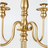 Candélabre de sol vintage en fer forgé doré européen à 3 bras, grand support métallique pour bougies, idéal pour mariage, événement, décoration intérieure