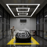 Alimentation AC en aluminium pour garage et automobile Lumière carrée d'atelier de polissage de voiture à LED