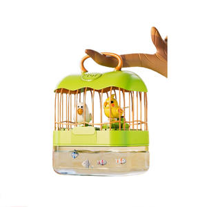 Jouet cage à oiseaux parlante 2 en 1, lumière et contrôle sonore, aquarium pour oiseaux, jouet éducatif, cage à oiseaux pour enfants, apprentissage précoce - Product Image 1