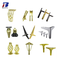 Pied de canapé 100mm 400mm Support de chaise conique en acier en laiton doré pour pieds de meubles de salon en plein air pour lits Tables de chevet
