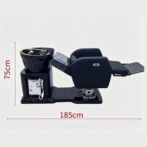 Cama de masaje eléctrica de lujo con lavabo para champú, silla reclinable ajustable para lavado de cabello, para peluquería, spa, barbería - Product Image 2