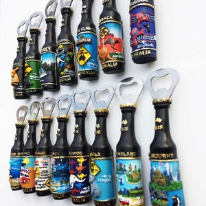 Ouvre-bouteille aimanté <span class=keywords><strong>pour</strong></span> réfrigérateur sur le thème de l'Australie, souvenir sculpté en résine avec logo personnalisé - Product Image 3