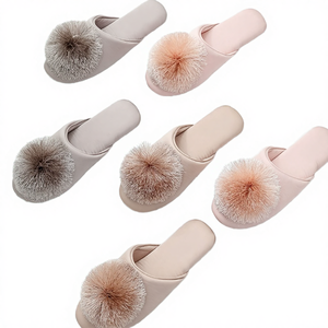 รองเท้าผู้หญิงคุณภาพสูงสำหรับใส่ในบ้าน บุด้วยผ้าฝ้าย พื้นรองเท้า TPR เป็นมิตรกับสิ่งแวดล้อม ทันสมัย - Product Image 4