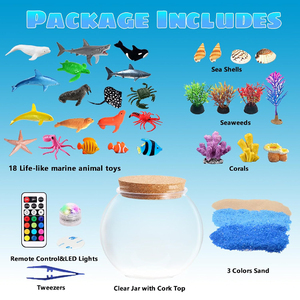 Op Maat Gemaakte Led Nachtverlichting Op Afstand Zeedieren Verjaardagscadeau Speelgoed Kerstcadeaus Diy Terrarium Ambachten Kit Voor Kinderen Meisjes - Product Image 6