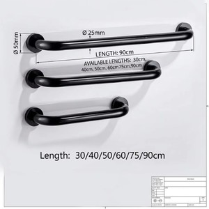 Barra de Agarre de Aleación de Aluminio Saint, Capacidad de Carga de 20 kg, Pasamanos Antideslizante para Baño, para Personas Mayores y Discapacitadas - Product Image 5
