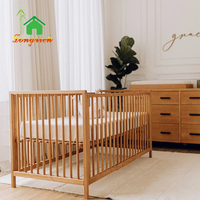 Hochwertige Moderne Massivholz Verstellbare Kinder-Etagenbetten mit Erhöhtem Schutzgeländer Babybett Kinderbetten für Schlafzimmer