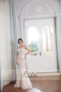 Ruolai QW01752 <span class=keywords><strong>Vestidos</strong></span> de <span class=keywords><strong>fiesta</strong></span> sin mangas con cuentas brillantes <span class=keywords><strong>Vestidos</strong></span> de noche de sirena con tren desmontable - Product Image 2