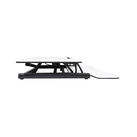 Moniteur d'ordinateur pliable moderne bureau debout hauteur réglable assis debout blanc noir bureau de réception