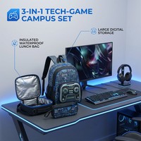 Sac à dos léger et étanche 3-en-1 pour garçons, idéal pour le quotidien, les voyages et l'école – Le best-seller bleu pour gamers