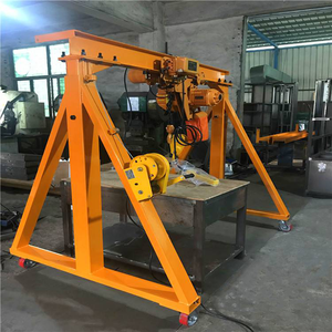 Gru a portale manuale con verricello, sollevatore portatile da 3 tonnellate, altezza regolabile, per officina, magazzino, movimentazione materiali industriali - Product Image 2