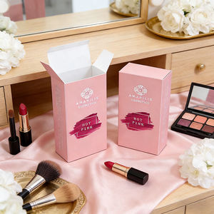 Custom Logo Luxury Pink Paper Boxes Cardboard <b>Gift</b> Cosmetic Packaging <b>Box</b> - Product Image 2
