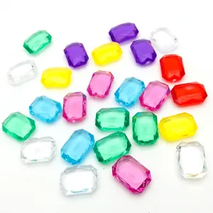 Transparent All Colors Mixed Acrylic Diamond Decoration Beads Clear Acrylic Beads For Hangers Or Pendent