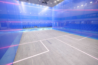 Terrain de squash portable en verre panoramique complet OEM ODE pour intérieur et extérieur