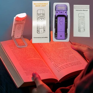 Eye-Protection Brightness Adjustable LED Clip on Portable Bookmark <b>Light</b> in Bed Reader <b>Rechargeable</b> <b>USB</b> Book Reader <b>Light</b> - Product Image 2