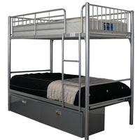 Lit superposé double pont en fer et métal pour adulte, dernière conception, pas cher, avec rangement, vente en gros