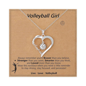 Collana Personalizzata <span class=keywords><strong>per</strong></span> Softball/Calcio/Pallacanestro/Pallavolo, Gioielli Accessori Sportivi, <span class=keywords><strong>Regali</strong></span> di Compleanno e <span class=keywords><strong>Natale</strong></span> <span class=keywords><strong>per</strong></span> Amanti dello Sport - Product Image 2