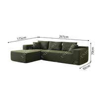 Ensemble de mobilier d'extérieur moderne Union Win – Canapé-lit d'angle convertible – Pouf modulaire design pour canapé compressé