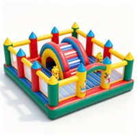 Castillo Inflable con Obstáculos de Dibujos Animados, Área de Juegos para Niños, Casa de Brinco, PVC Ecológico de 0.55mm, Uso Comercial 8
