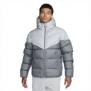 Veste bomber décontractée pour homme, hiver, à capuche, coupe-vent, épaisse, tricotée, polyester/coton, fermeture éclair sur le devant, style japonais simple, grande taille - Product Image 4