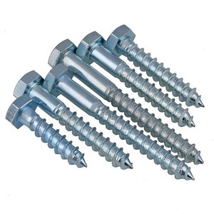 สกรูไม้หกเหลี่ยมสกรูไม้หกเหลี่ยม M8มสังกะสีชุบสังกะสีเหล็กคาร์บอน - Product Image 5