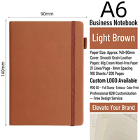 Carnet promotionnel portable en cuir PU A6 avec sangle élastique, personnalisable avec logo, idéal comme cadeau d'affaires, bloc-notes et journal de bord – Vente en gros
