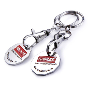 Làm cho của riêng bạn giỏ hàng mã thông báo Móc Chìa Khóa Xe đẩy mã thông báo đồng xu Keychain Trung Quốc Kẽm hợp kim OPP Túi Quà Tặng khuyến mãi tùy chỉnh màu sắc - Product Image 2