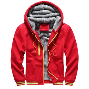 Manufacturer Wholesale <strong>Men</strong> Winter <strong>Jumper</strong> Sweat Suits <strong>Fleece</strong> Zip Up Custom Logo Heavy Fur <strong>Lined</strong> Hoodies - Product Image 6