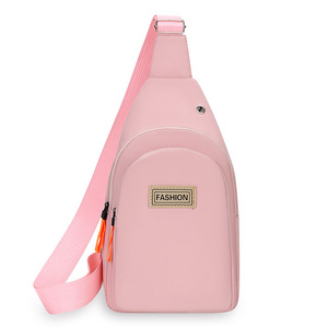 Women's Chest Bag Double Layer Pocket Water Resistant Oxford Cloth Pink Orange Black White Leisure Travel Spring 2026 - Product Image 4