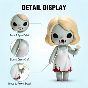 Produttore di Statuette in Vinile Personalizzate, Ragazza Zombie per Collezione di Giocattoli Horror di Halloween, Ornamento da Scrivania, Regalo - Product Image 2