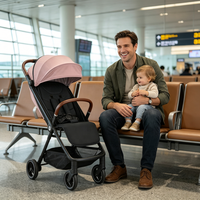 Poussette compacte pliable automatiquement pour enfants, berceau, siège auto 3 en 1, landau pour nouveau-né, poussette de voyage pour bébé avec planche à roulettes