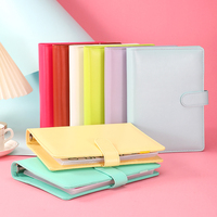 Grossiste Personnalisé 50 Enveloppes Challenge Binder Macarons A5 Planner Suit Notebook Magnétique Transparent Budget Couverture en cuir