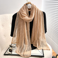 Hijabs Respirants pour Femmes Musulmanes Nouvelle Collection Produit Tendance 2026 Jacquard Creux pour Printemps-Été Foulard Hijab Fabriqué en Chine